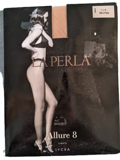 💕La Perla Taille S Beige  Neuf 💕 Collant en lycra 8 Den ultra léger avec slip