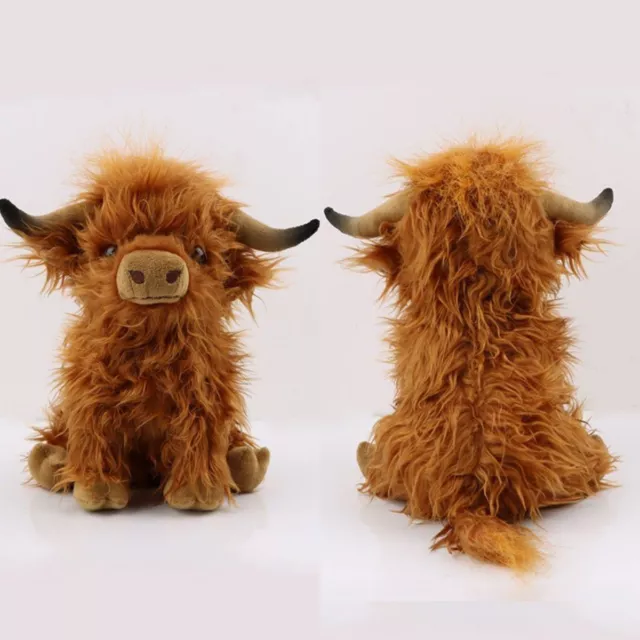 26cm Large Highland Cow Cuddly Soft Toy - Plush Scottish Scotland Cow Gift Idea-