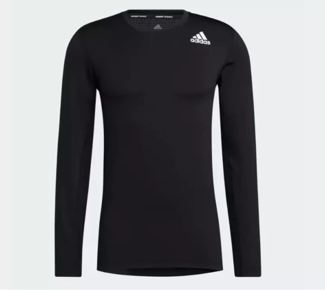 Adidas Mens Techfit Compression (5038) Long Sleeve Tee Shirt Top Running Gym