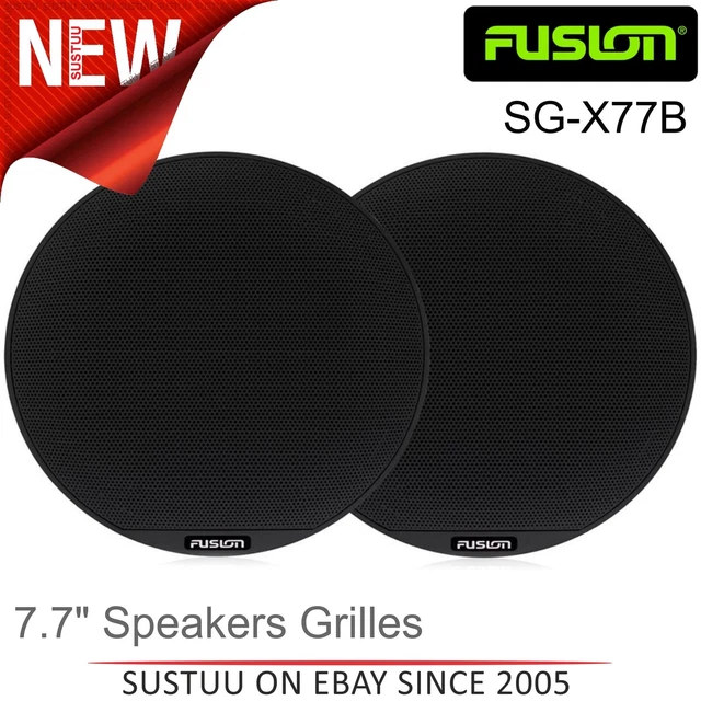 Fusion SG-X77B Marchio Serie 19.6cm Marine Altoparlante Griglie Solo - Paio Nero