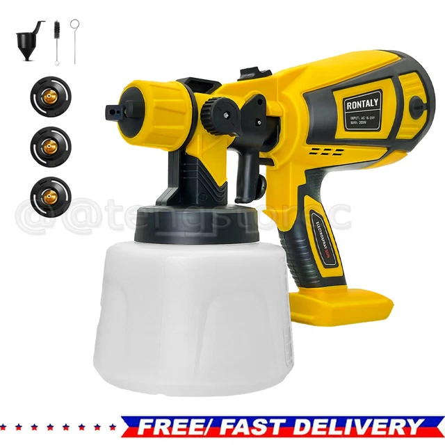 CORDLESS PAINT SPRAYER 1000ML Electric Spray Gun for Dewalt 18V 20V