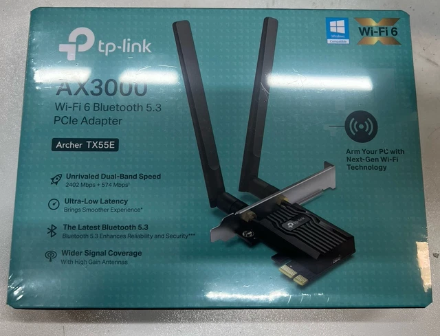 TP-LINK AX3000 PCIE Adapter Archer (TX55E) Dual-Band Wi-Fi-6 ...