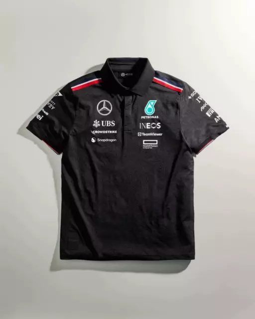 2023 Mercedes AMG Petronas Racing F1 Polo T-Shirt Formula One Black | S-5XL