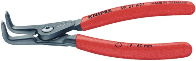 Draper Knipex 130mm 90˚ Externo Punta Recta Alicates Circlip 10-25mm Tapa