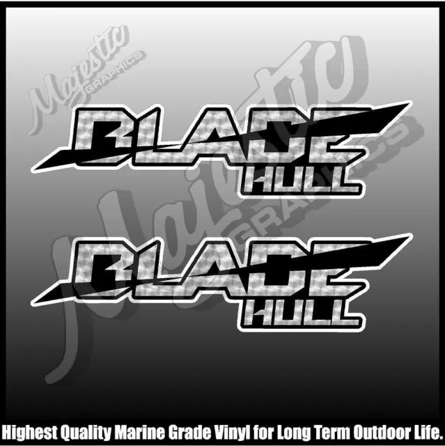 BLADE HULL -  QUINTREX - 250mm X 70mm X 2 - BOAT DECALS