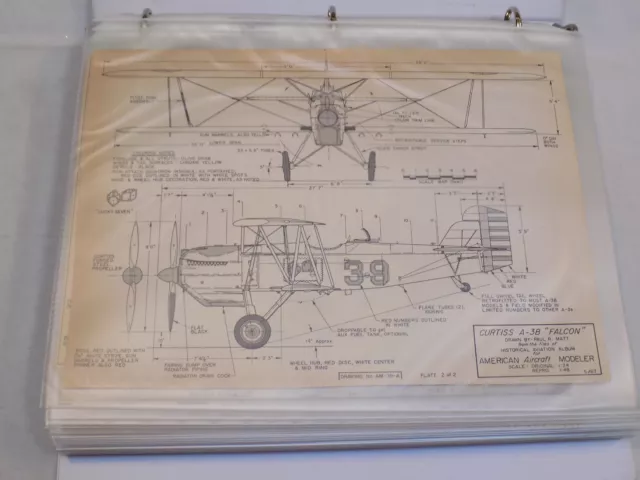 Blueprints Aircraft Model Airplane News Planes Drawings LOT Curtiss Hawker + R/C