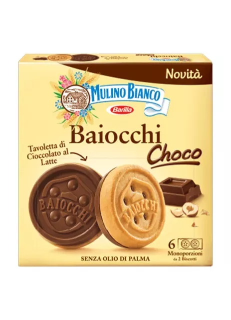 Mulino Bianco Biscotti Baiocchi Choco 144 Gr