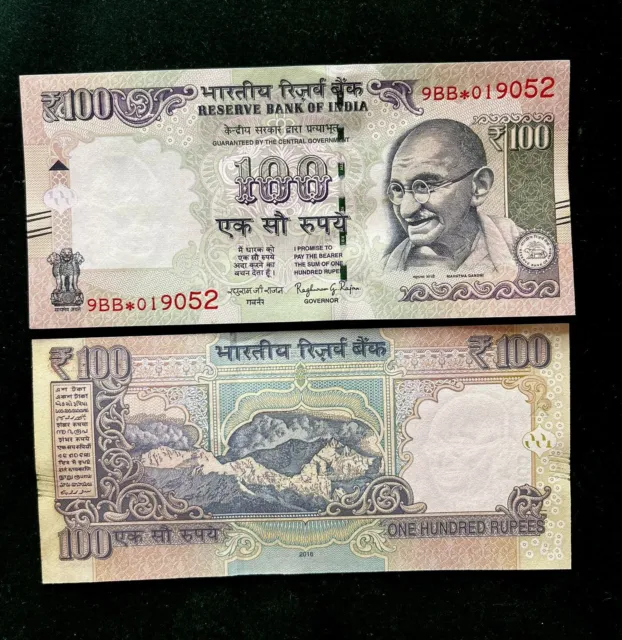 GS-62 Rs 100/-STAR REPLACEMENT ISSUE Signed By RAGHURAM RAJAN Inset PL/T/B 2016