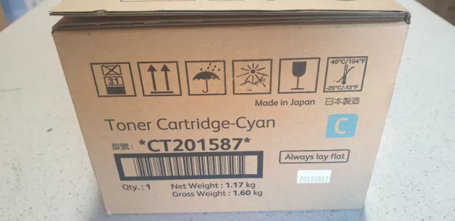 Genuine Xerox CT201587 Cyan Toner for DocuCentre  IV C5580 C6680 C7780