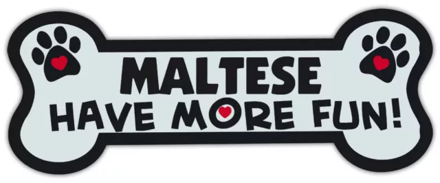 Dog Bone Shaped Magnets: Maltese Have More Fun! | Cars, Trucks, Mailboxes