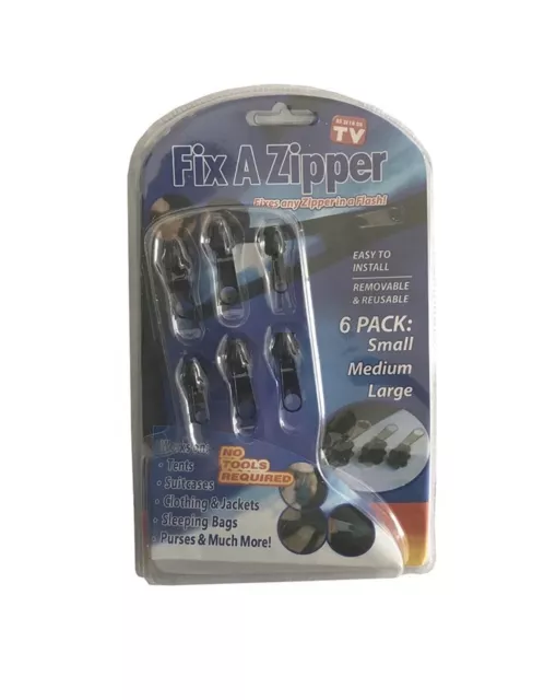 Zipper Fix Easy 6 Stück Reparatur Set  Reißverschluss Universal 3 Größen