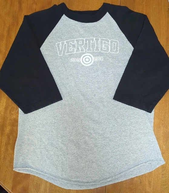 U2 "Vertigo" Concert Tour 2005 Raglan Baseball Jersey T-Shirt Size Large *RARE*