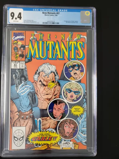 New Mutants 87 (Marvel, 1990) CGC 9.4 WP **1st Full Appearance Cable**