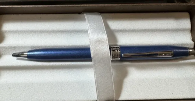 Cross Century III Matte Blue Ballpoint Pen New In Box At0335-4  Retired