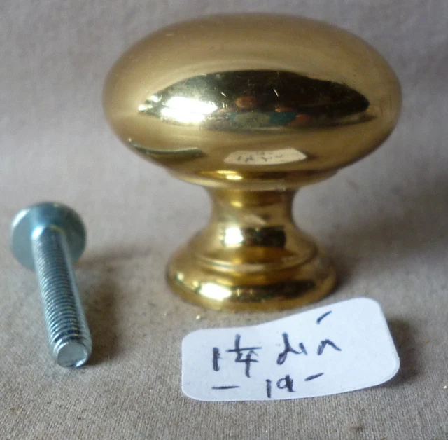 Drawer cabinet pulls/knobs Heavy Quality Turned Brass 1 1/4"d (per ea knob)..