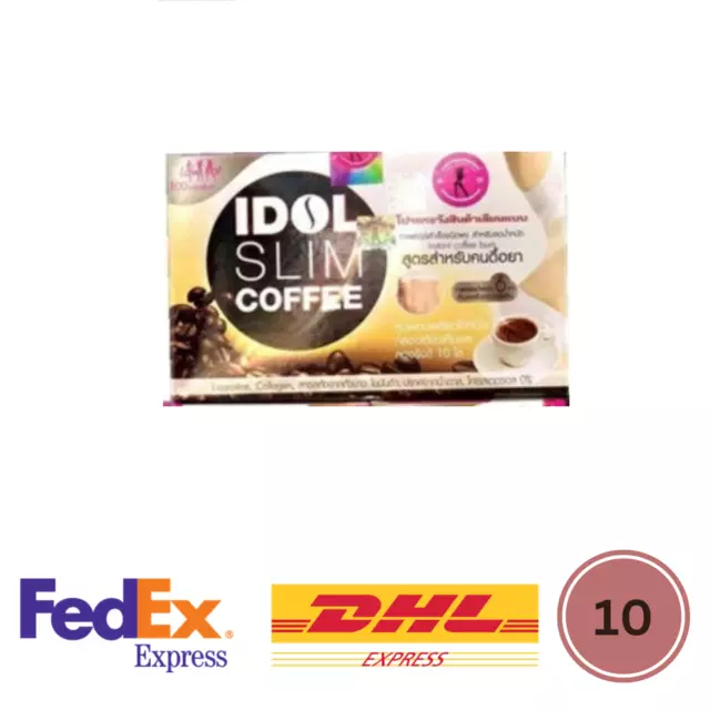 10 Boxes IDOL SLIM Instant Coffee Fat Burn Block Diet Slimming Weight Loss Sugar