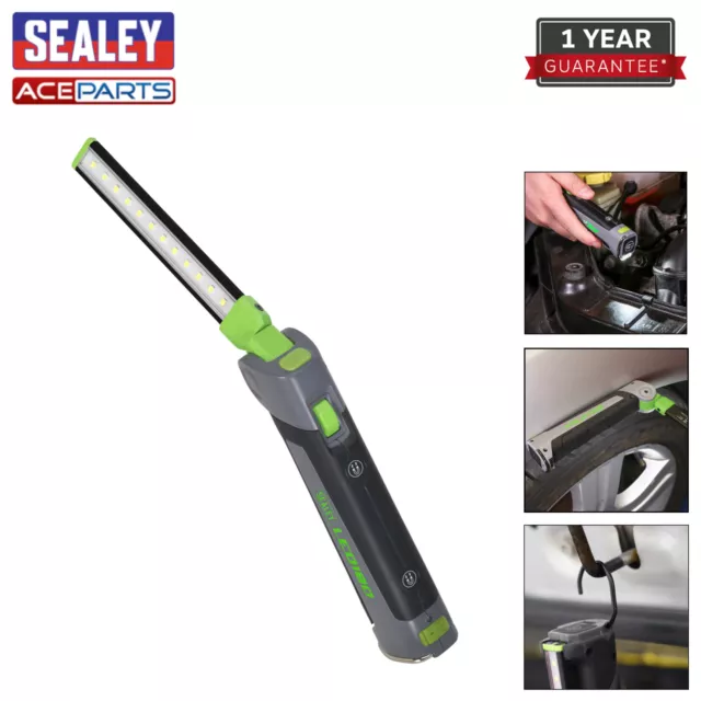 Sealey LED180 Rechargeable Slim Folding Inspection Lamp 12+1 SMD Li-ion garage