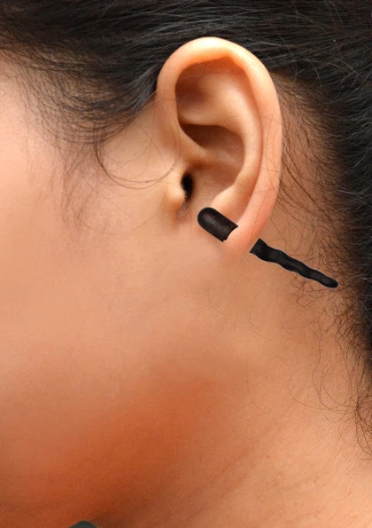 A Pair of Natural Black Wooden Fashion Organic Coco USA Wood Earrings EAR11
