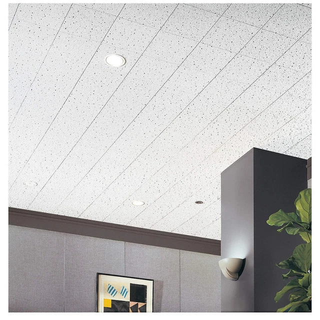 ARMSTRONG 741 Ceiling Tile,12 in L,12 in W,PK40