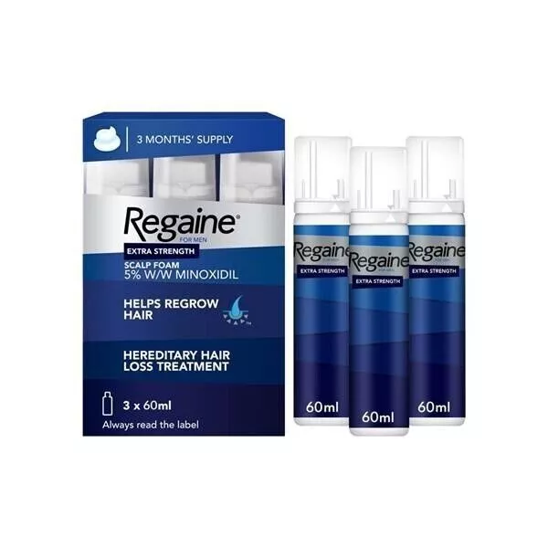 REGAINE FOAM 5% (3 MESI BOX) DE - ROGAINE Schiuma Ricrescita Capelli Uomo