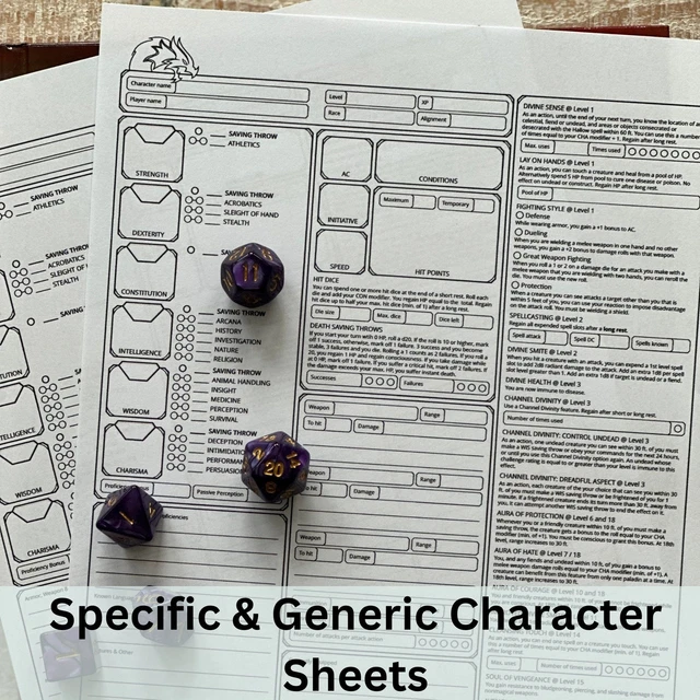 DND 5E CHARACTER Sheet Digital PDF For Dungeons And Dragons 5th Edition dnd-5e-character-sheet-digital-pdf-for-dungeons-and-dragons-5th-edition