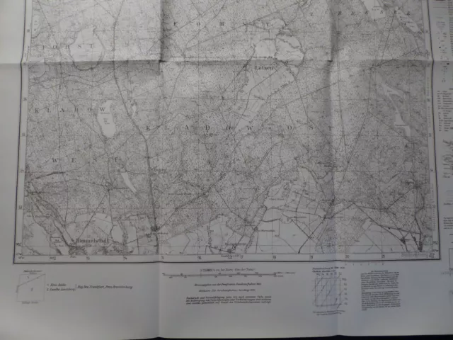 Landkarte Meßtischblatt 3157 Lotzen i.d. Neumark, Krs. Soldin, Landsberg, 1934 3