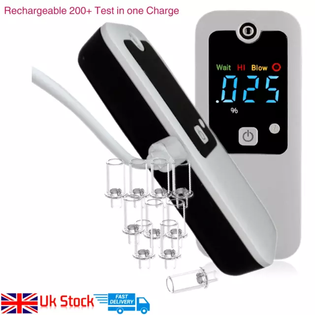Police LCD Digital Breath Alcohol Analyzer Tester Breathalyzer Test Detector UK