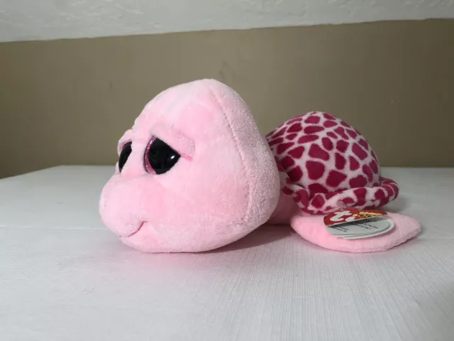 Ty Beanie Boos 10" Shellby the Pink Turtle Plush 2013 Stuffed Animal w/ Tags B15