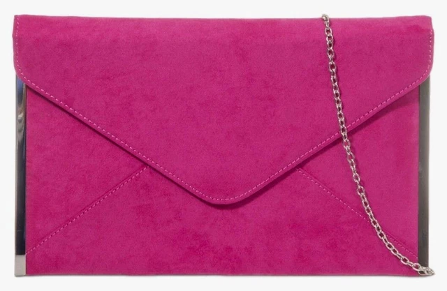 Fuchsia pink clutch bag top