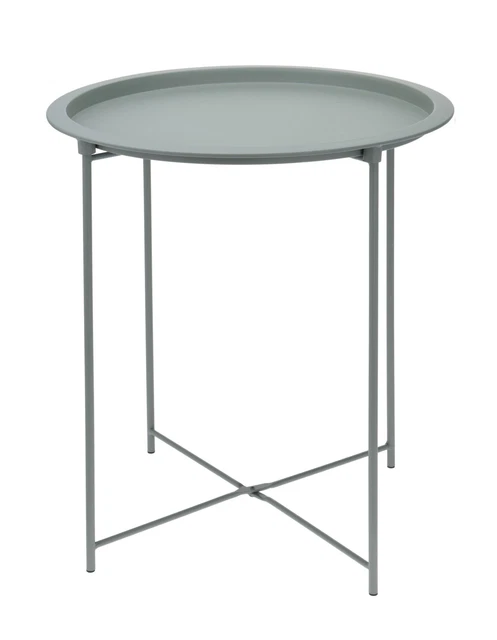 Bandeja Mesa Auxiliar 51 cm - 3 Colores - Sofá Metal Sofá Decoración Flores Plegable