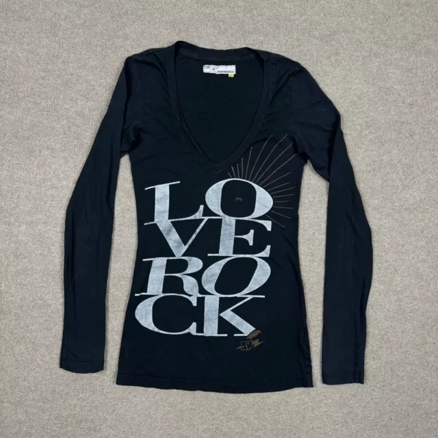 291 Venice T Shirt Womens Size 1 / S Black Long Sleeve Pullover Lightweight Lady