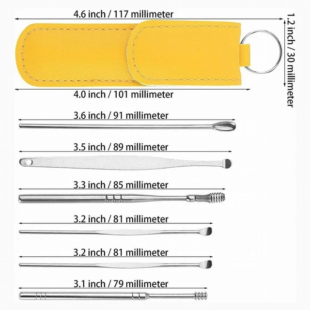 Juego de limpieza limpiador de cera para el cuidado de los oídos kit de curette cuchara