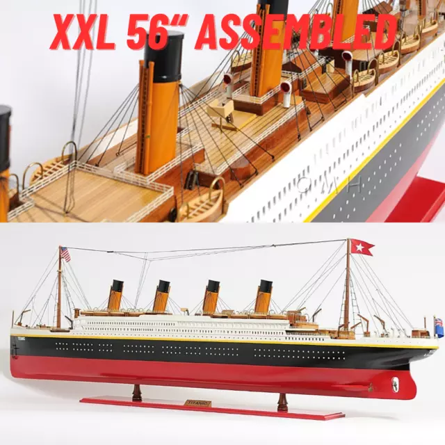 OCEAN LINER RMS TITANIC SHIP MODEL 56 Inch Wooden Replica Cruise