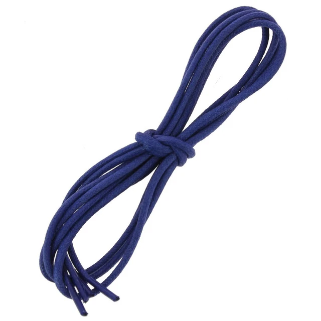Les Lacets Français. Lacets ronds et épais. 3MM, Coton. Bleu roi.  -