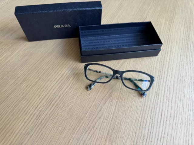 Pradag Grey Black glasses frames women with original case and box