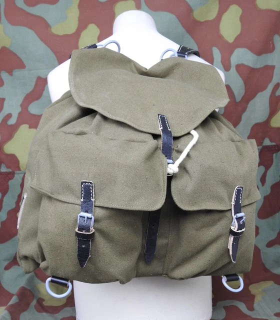 BACKPACK MILITARY GERMAN Rucksack, WW2 German Army Cotton Canvas