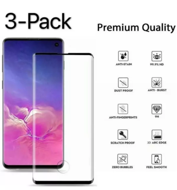 3X Premium Real Tempered Glass Screen Protector For Samsung Galaxy S10/Plus/S10E