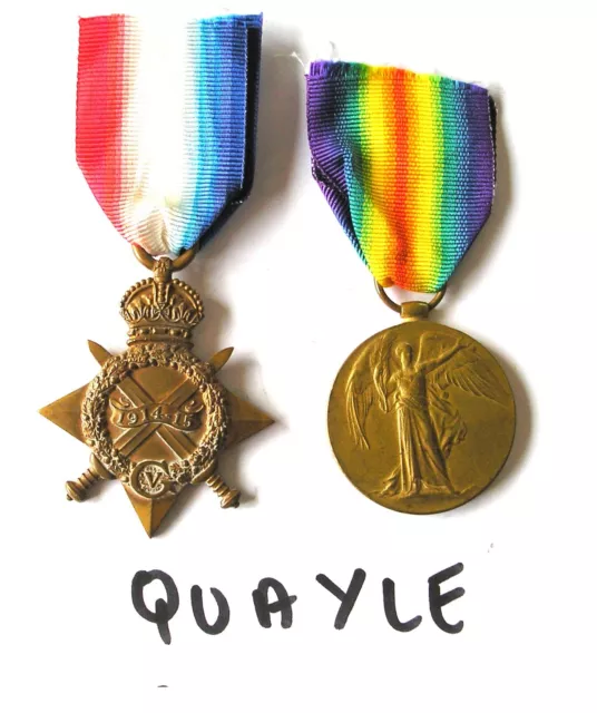 WW1 Military Medals 317 Cpl W R Quayle (low number)