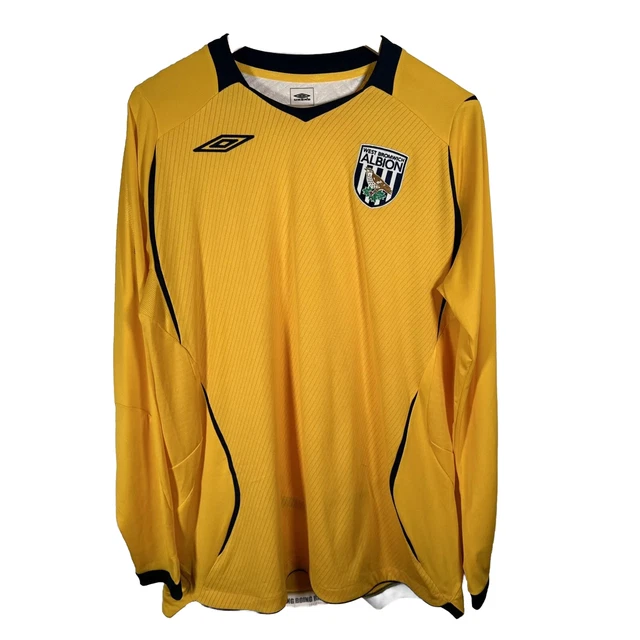 West Bromwich Brom Albion 2008-2009 Away Football Shirt Size L long sleeve
