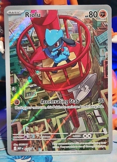 POKEMON TCG RIOLU MEP 010 2025 Mega Evolution ETB Black Star Promo Card ...