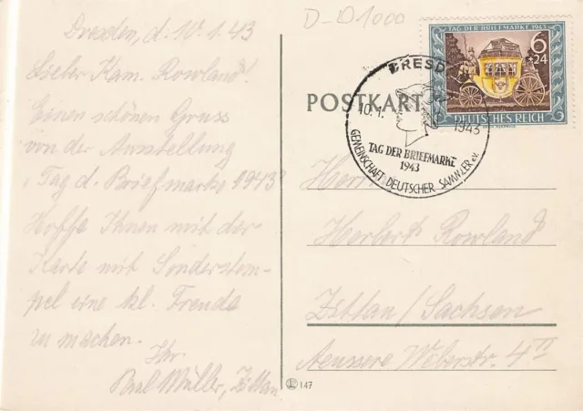 706819) DR FDC Karte Nr.828 Tag der Briefmarke mit SST Dresden