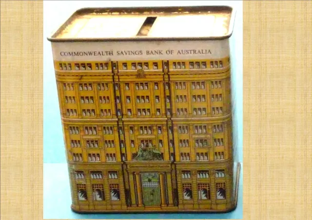 Vintage Commonwealth Savings Bank Of Australia Money Tin/Box