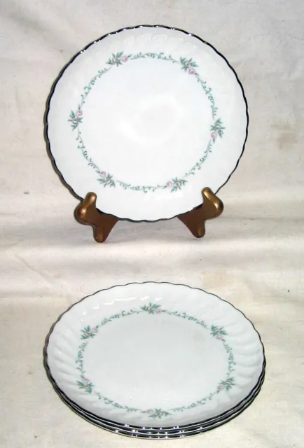Silhouette Syracuse Sweetheart China 6 1/2" Bread/Butter Plates Set Of 4
