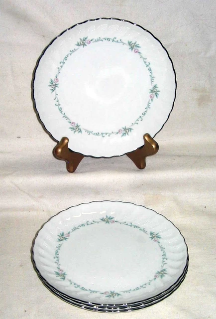 Silhouette Syracuse Sweetheart China 6 1/2" Bread/Butter Plates Set Of 4