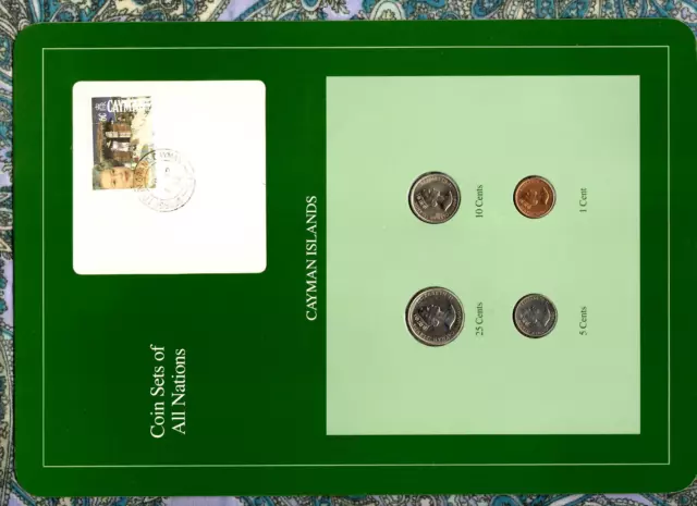Coin Sets of All Nations Cayman Islands UNC 10 ct 1987 1,5,25 cents 1990