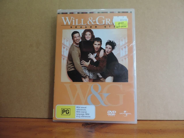 Will & Grace : Season 6 dvd  region 4 brand new and sealed
