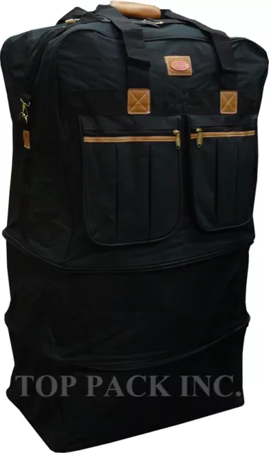 30"/36"/40"Expandable Rolling Duffel Wheeled Spinner Suitcase Luggage Heavy Duty 3