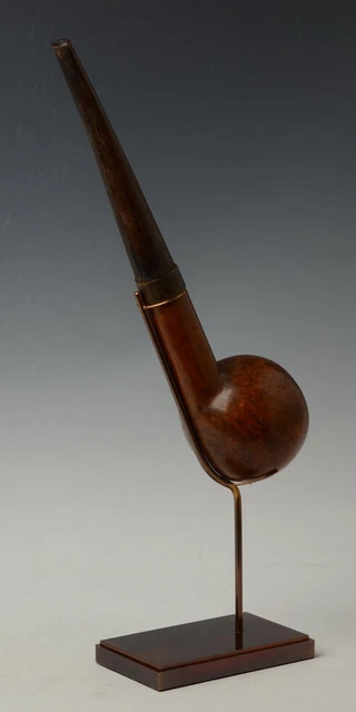 20th Century, Rare and Large Antique Burmese Wooden Pipe 10
