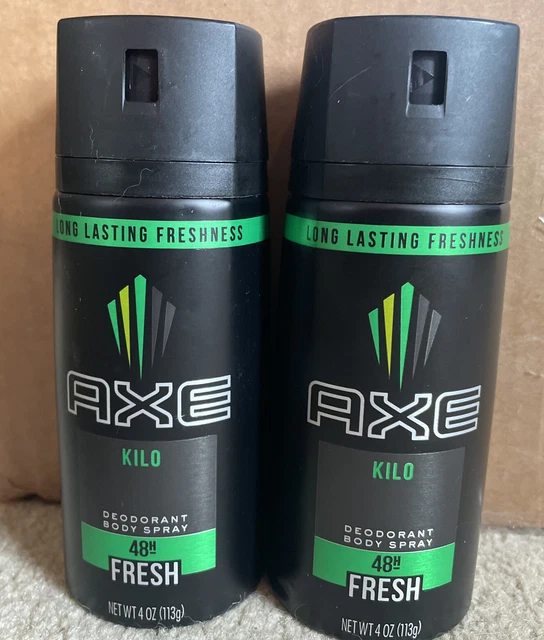 AXE KILO DEODORANT Body Spray Aluminum Free 48HR Protection (2 PACK