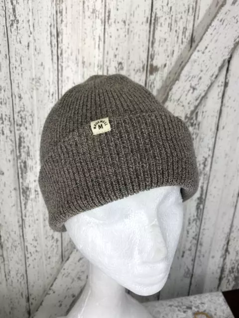 Madewell Cuffed Beanie Hat Recycled Materials One Size Beige